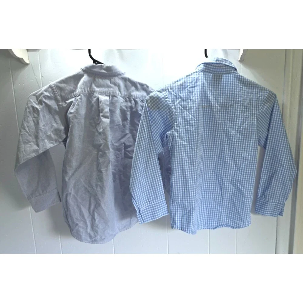 Ralph Lauren Izod Lot of 2 Blue Casual Dress Shirts Size 7 Excellent